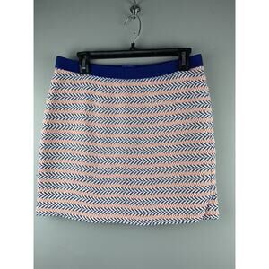 GAP Skirt Womens 6 Mini Blue Multi Color Cotton Short‎ Stripe Embroidered